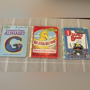 Vintage Sesame Street little golden hardcover books
